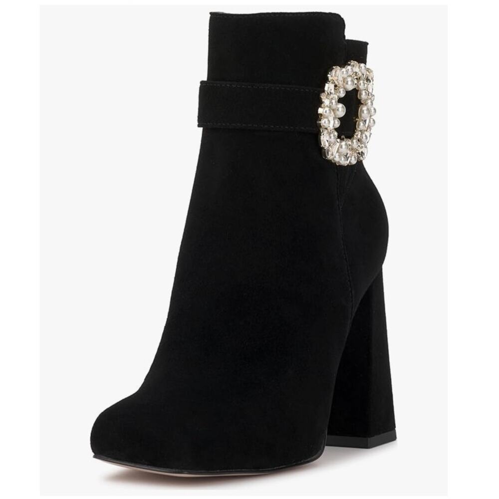 NWOB Jessica Simpson Luminna Bootie Chunky Heel Black 7.5M